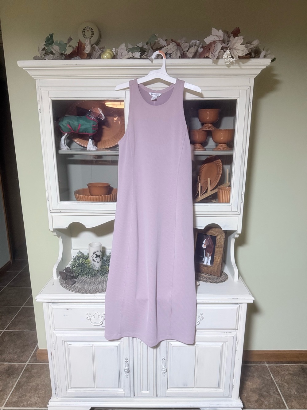 Athleta Blush Pink Sleeveless Midi Dress - Picture 3 of 6